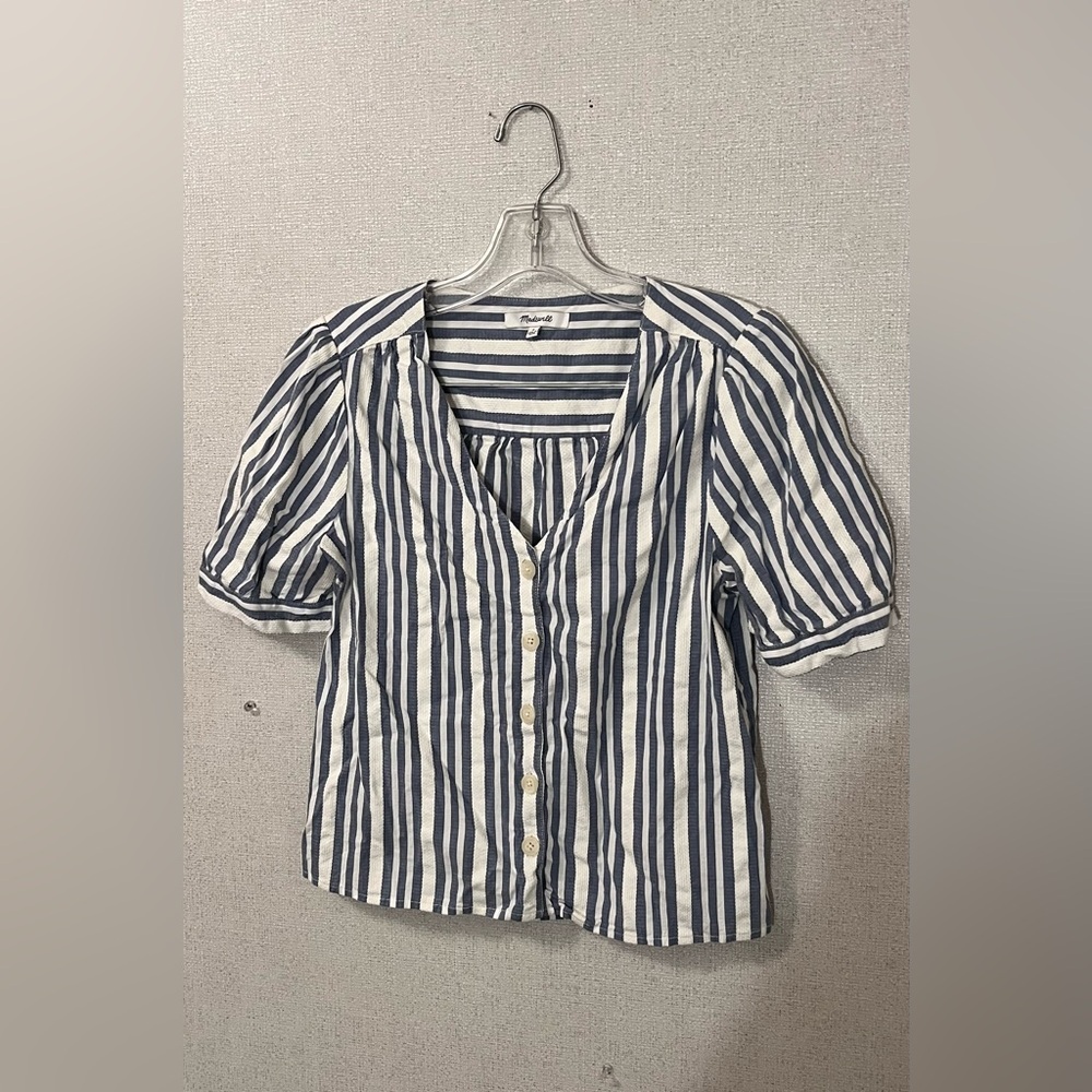 Madewell Plaza Striped Button Down Shirt - Picture 4 of 7